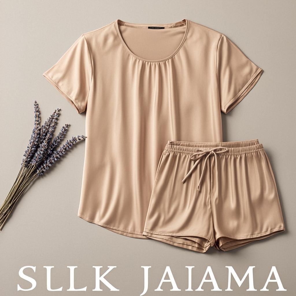 Rose Silk Short Set